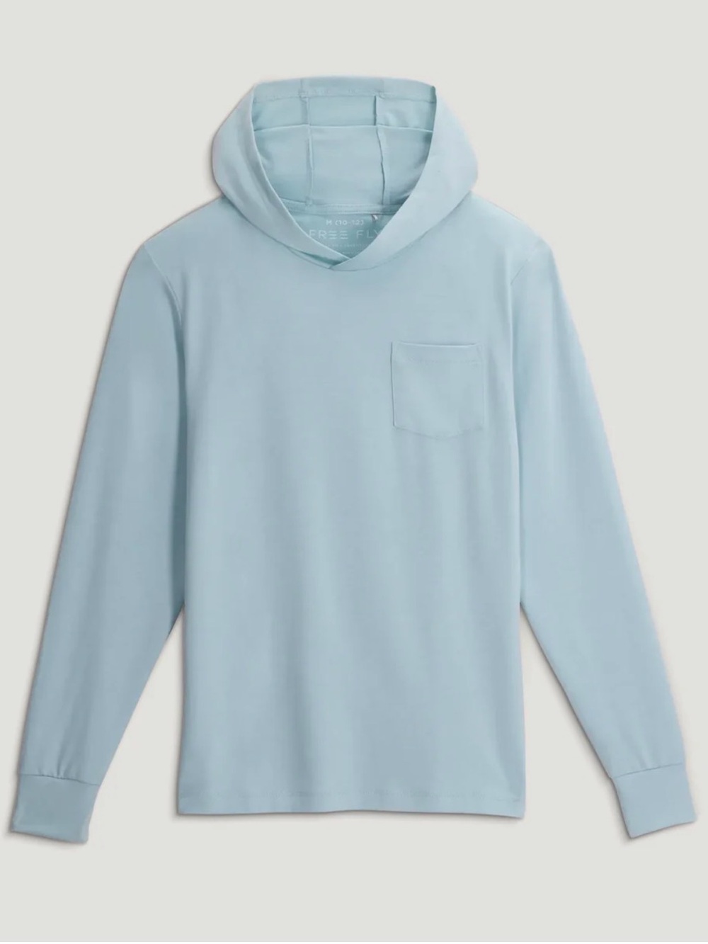 Free Fly Apparel youth Light Blue Long-Sleeve Hooded Tee